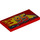 LEGO Red Tile 2 x 4 with ‘95’, Lightning, Flames, Exhaust Pipes (Right) (33318 / 87079)