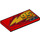 LEGO rouge Tuile 2 x 4 avec &#039;95&#039; (offset), Lightning, Exhaust (La gauche) (87079)