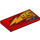 LEGO Red Tile 2 x 4 with &#039;95&#039; (offset), Lightning, Exhaust (Left) (87079 / 95979)