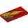 LEGO Red Tile 2 x 4 with &#039;95&#039; (offset), Lightning, Exhaust (Right) (87079 / 95978)
