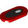 LEGO Red Tile 2 x 4 with Rounded Ends with Shadow the Hedgehog Eye (66857 / 107474)