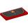 LEGO Red Tile 2 x 4 with Vehicle Grille and Fire Logo (73905 / 87079)