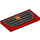 LEGO Red Tile 2 x 4 with Vehicle Grille and Fire Logo (73905 / 87079)