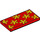 LEGO rot Fliese 2 x 4 mit Gelb Asterisk Stars (87079 / 95306)