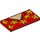 LEGO rouge Tuile 2 x 4 avec Jaune Asterisk Stars et Shirt Collar (87079 / 95307)