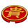 LEGO rot Fliese 3 x 3 Runden mit Chinese Logogram &#039;貴&#039; (67095 / 101530)