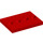 LEGO rot Fliese 3 x 4 mit Vier Bolzen (17836 / 88646)