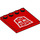 LEGO rot Fliese 4 x 4 mit Bolzen auf Kante mit Weiß Autobots Logo (6179 / 67787)