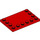 LEGO Rojo Plana 4 x 6 con Espigas en 3 Edges (6180)