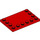 LEGO Red Tile 4 x 6 with Studs on 3 Edges (6180)