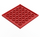 LEGO rouge Tuile 6 x 6 avec tubes inférieurs (10202)