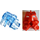 LEGO Red Toa Head with Transparent Medium Blue Toa Eyes/Brain Stengel