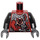 LEGO Rojo Torso Rivett Rojo con Dark Pearl Grey Brazos (973 / 76382)