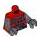 LEGO Red Torso Rivett Red with Dark Pearl Grey Arms (973 / 76382)