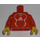 LEGO Rosso Busto con Adidas logo e #10 sul retro (973)