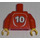 LEGO rot Torso mit Adidas Logo und #10 auf Der Rücken (973)