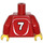 LEGO rot Torso mit Adidas Logo und #7 auf Der Rücken (973)