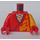 LEGO Rojo Torso con Bright Luz Naranja Flames (973 / 76382)