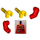 LEGO rouge Torse avec Jacket, Radio, &#039;Espacer Port-logo&#039; (973)