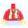 LEGO Red Torso with White and Yellow Striped Scarf (973)