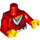 LEGO Rood Torso met Wrap Top over Wit Shirt met Stars en Hart Necklace (76382 / 88585)