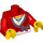 LEGO Red Torso with Wrap Top over White Shirt with Stars and Heart Necklace (76382 / 88585)