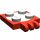 LEGO rouge Turntable 2 x 2 assiette avec Charnière avec Light grise Haut