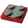 LEGO Червоний Turntable 2 x 2 with Medium Stone Gray Top (74340)