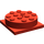 LEGO rouge Turntable 4 x 4 Base avec Same Color Haut (3403 / 73603)