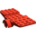 LEGO Rood Voertuig Basis 10 x 4 met Twee Wiel Holders