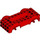 LEGO Rood Voertuig Basis met Same Color Wiel Holders (11650 / 12622)