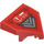 LEGO Red Wedge 2 x 2 x 0.7 with Point (45°) with ‘!’ In Circle and Vents Sticker (66956)