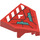 LEGO Red Wedge 2 x 2 x 0.7 with Point (45°) with White Stripes, Arrow and Turquoise Detail Sticker (66956)