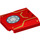 LEGO rouge Coin 4 x 4 Incurvé avec Arc Reactor, Gold Rayures (45677 / 74378)