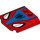 LEGO Rood Wig 4 x 4 Gebogen met Spiderman Gezicht (36810 / 45677)