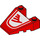 LEGO rouge Coin 4 x 4 avec Airline logo avec des encoches pour tenons (38858 / 93348)