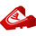 LEGO rouge Coin 4 x 4 avec Airline logo avec des encoches pour tenons (38858 / 93348)