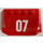 LEGO Red Wedge 4 x 6 Curved with White Number &quot;07&quot; Sticker (52031)
