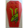 LEGO Red Wedge 6 x 4 Triple Curved with Lime Shark Head Sticker (43712)