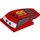 LEGO rouge Coin 6 x 4 x 1.3 avec 4 x 4 Base avec Cars Yeux et 95 (93591 / 94650)