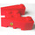 LEGO Red Wedge Brick 3 x 4 with Small Ferrari Sticker with Stud Notches (50373)