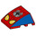LEGO Red Wedge Curved 3 x 4 Triple with Yellow spiderman Eyes with web and spider (64225 / 74383)