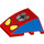 LEGO rouge Coin Incurvé 3 x 4 Tripler avec Jaune spiderman Yeux avec web et Araignée (64225 / 74383)