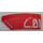 LEGO Red Wedge Curved 3 x 8 x 2 Left with Stars and &#039;L.01&#039; Sticker (41750)