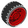 LEGO Red Wheel Ø24 x 12 with Black Tire (72206)