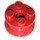 LEGO Red Wheel Rim 10 x 17.4 with 4 Studs and Technic Peghole (6248)