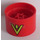 LEGO Red Wheel Rim Ø20 x 30 with Yellow Arrow Sticker (4266)