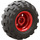 LEGO Red Wheel Rim Ø30 x 20 with No Pinholes, with Reinforced Rim with Tyre Balloon Wide Ø56 X 26