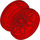 LEGO Red Wheel Rim Ø56 X 34 with 6 Holes (15038 / 51150)