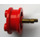 LEGO Red Wheel with Studs (With Inner Side Supports and Notched Axle)